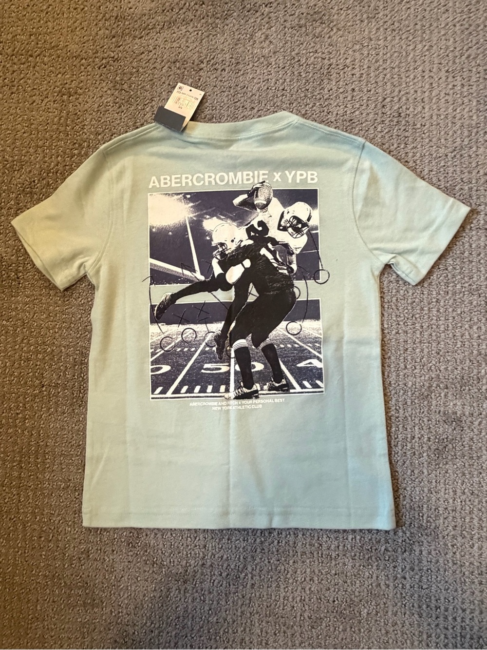 Abercrombie & Fitch kids Short-Sleeve Graphic Tee in Sage Green with Black Print